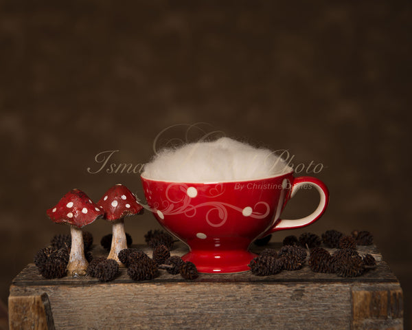 Christmas cup - Digital backdrop /background - psd with layers
