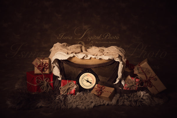 Christmas weight - Digital backdrop /background - psd with layers