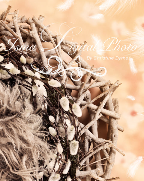 Easter wreath - Digital backdrop /background