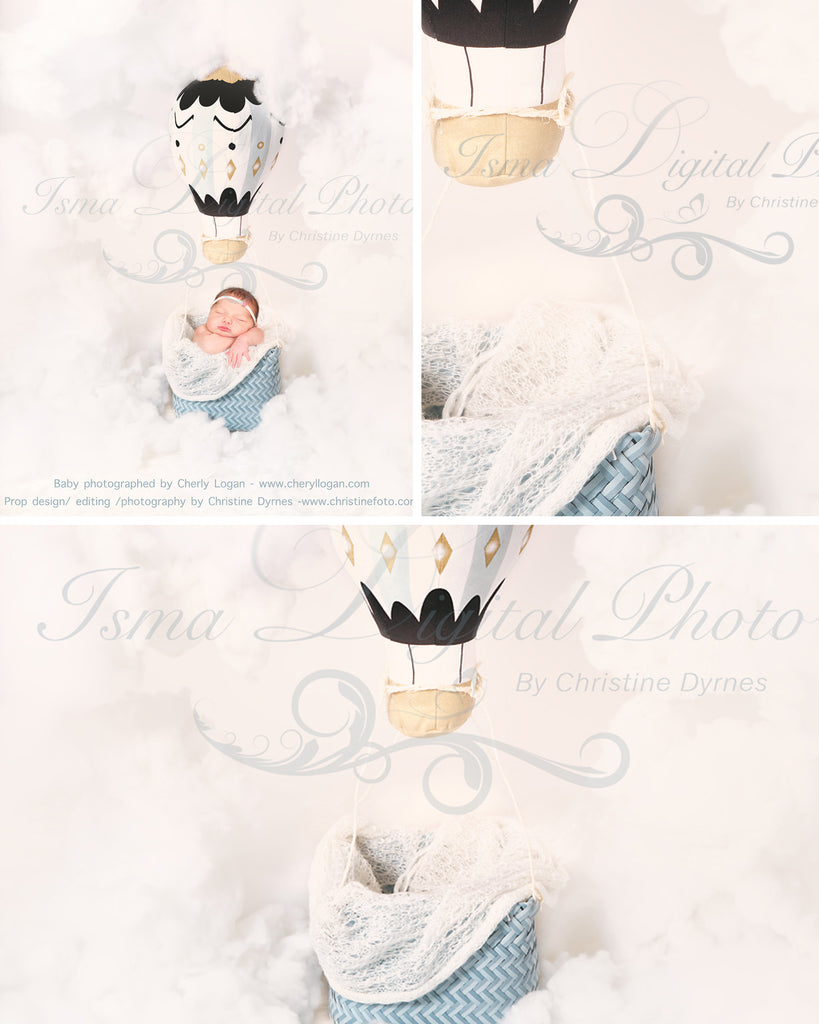 Air Balloon - Beautiful Digital background Newborn Photography Prop download