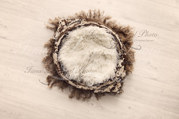 Handmade wooden bowl 2 - Digital backdrop /background - psd with layers
