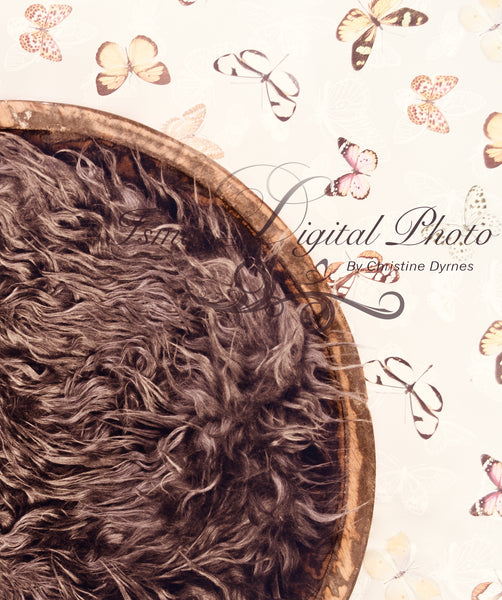 Handmade wooden bowl - Digital backdrop /background - psd with layers