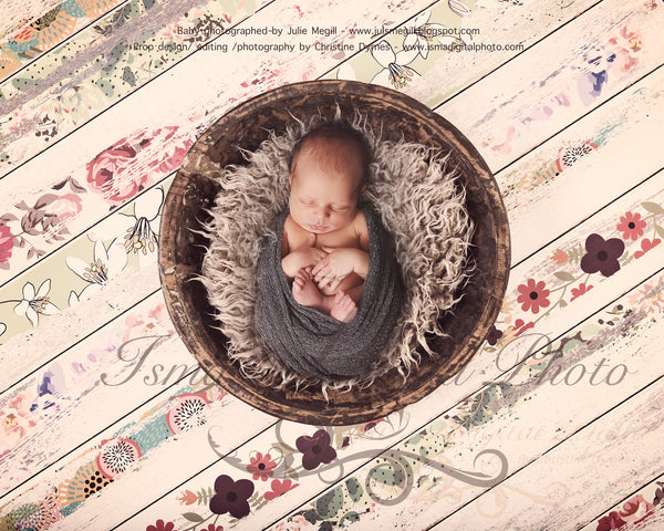 Handmade wooden bowl  - Digital backdrop /background - psd with layers
