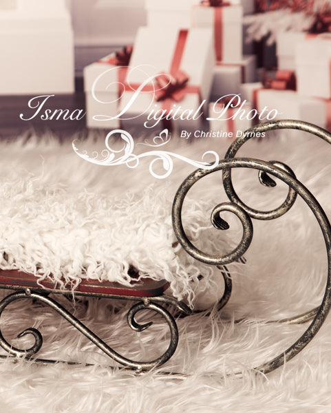 Christmas Background With Sleigh 2 - Beautiful Digital background backdrop download