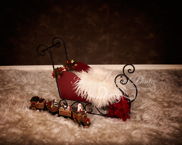 Christmas Sleigh With Dark Background - Beautiful Digital background backdrop download