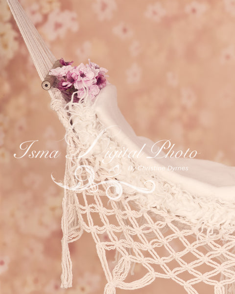 Hammock with flower background - Digital backdrop /background