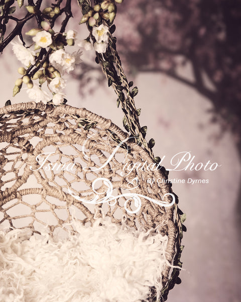 Hanging Twine Circles Bowl With Wooden Background - Beautiful Digital background backdrop download