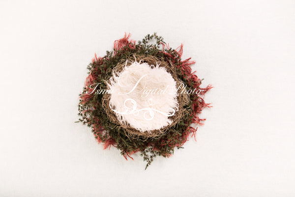 Newborn Christmas nest 7 - Digital backdrop /background - psd with layers