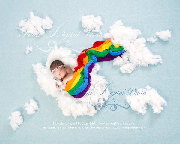 Rainbow baby - Digital backdrop /background - psd with layers
