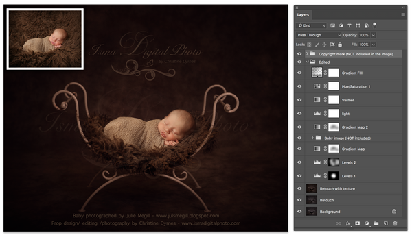 Iron bed chair with dark background - Digital backdrop /background - psd with layers