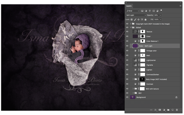 Newborn felted wool bed 3 - Digital backdrop /background - psd with layers