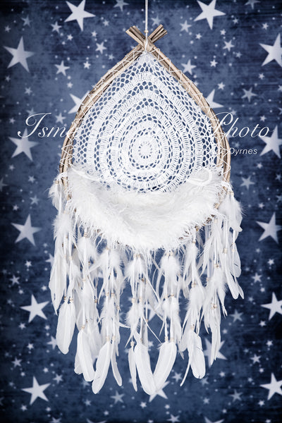 Wooden dream catcher - Digital backdrop /background - psd with layers