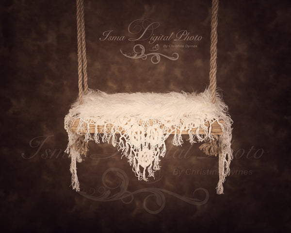 Wooden swing - Digital backdrop /background - psd with layers